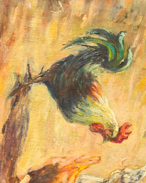 Cuadro campestre con gallinas, foto 5